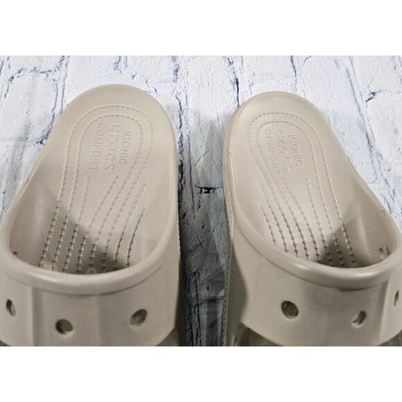 Crocs MENS SIZE 12 Baya Slide Sandals Beige 207627 Two Straps main image 6